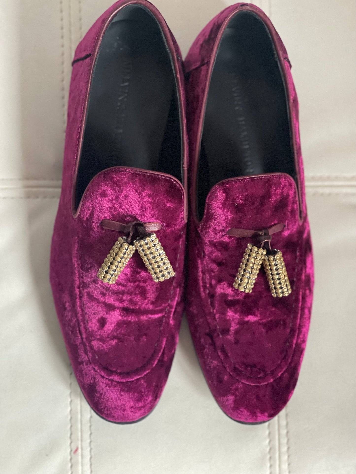 Purple loafers