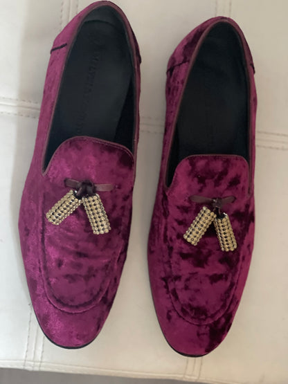 Purple loafers