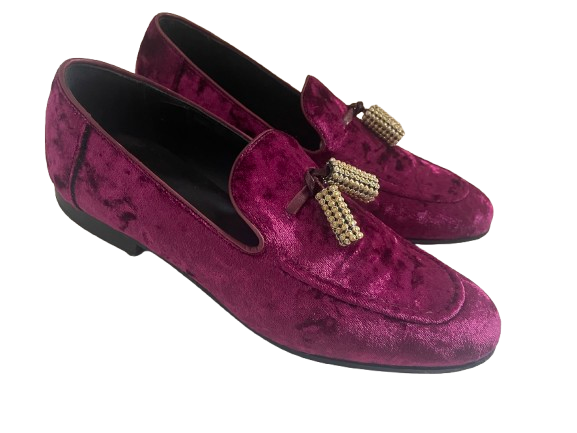 Purple loafers