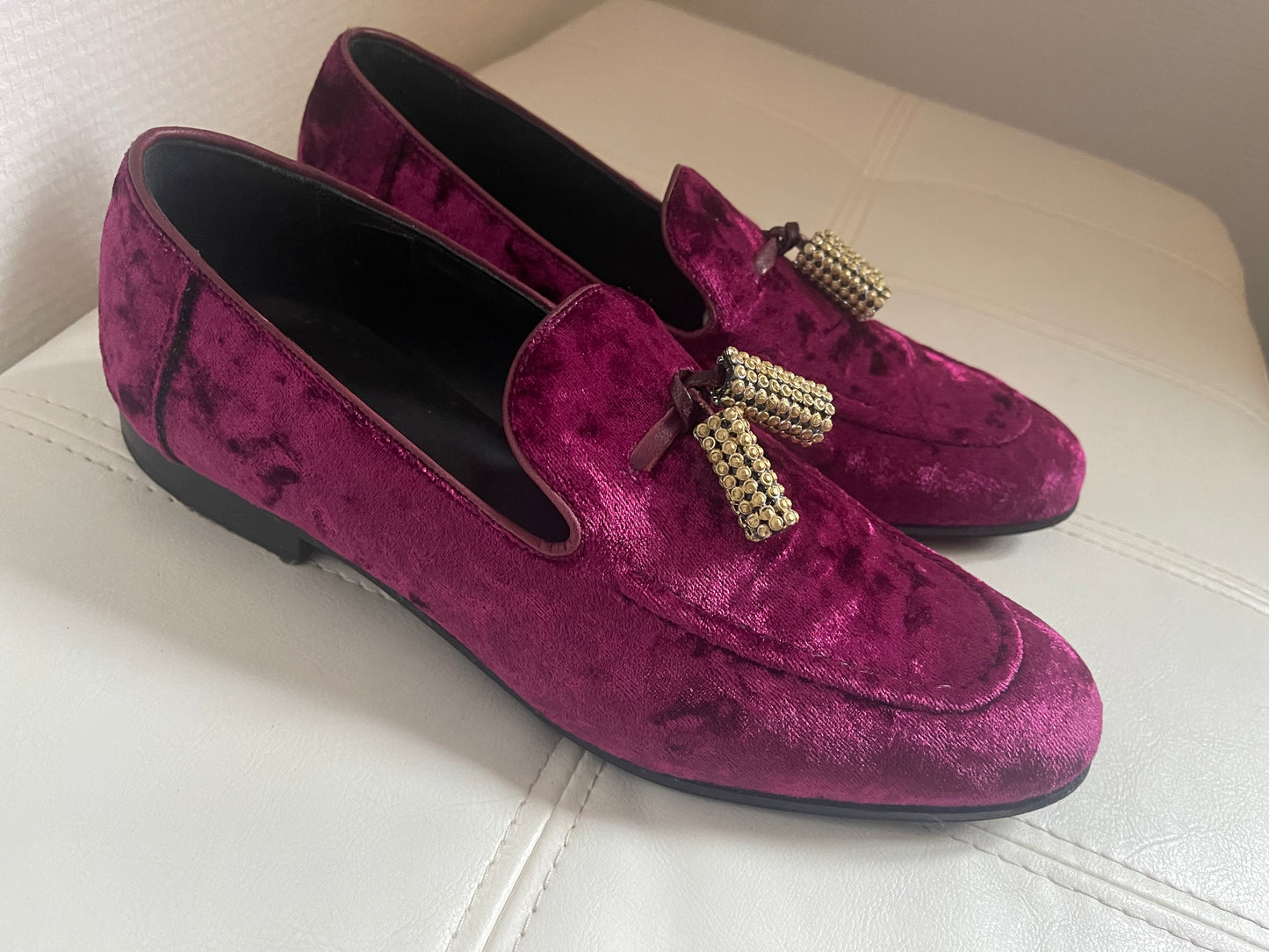 Purple loafers