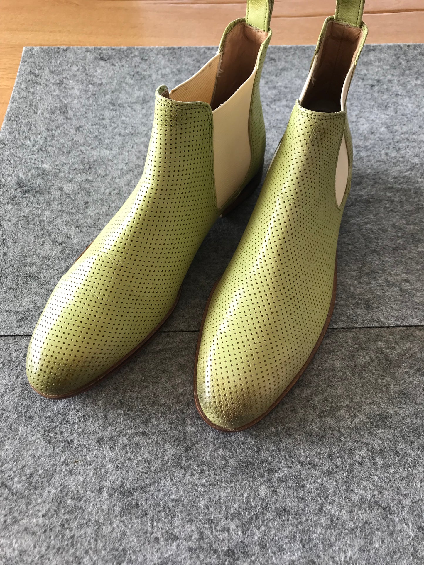 Green ankle boots