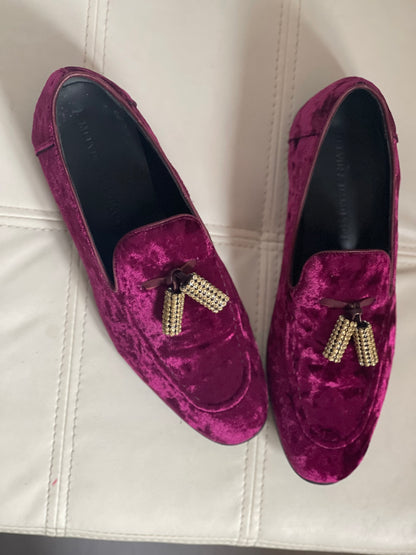 Purple loafers